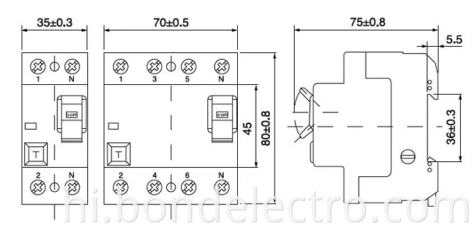 Dimension For Nfin Rcd Residual Current Device Webp